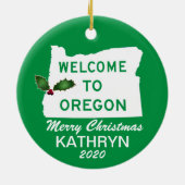 クレーターパーソナライズされたレイクオレゴン セラミックオーナメント (裏面)