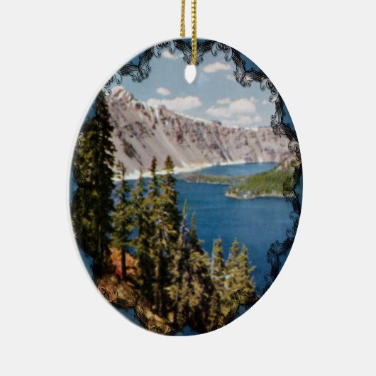 クレーターレイクオレゴンオーナメント セラミックオーナメント (右)
