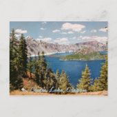クレーターレイクオレゴンヴィンテージはがき ポストカード (正面)