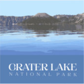 クレーターレイクステッカー、国立公園デカール シール (正面)