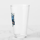 クレーターレイクナショナルパークイラストレーションレトロバッジ タンブラーグラス (左)