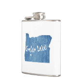 クレーターレイクナショナルパークオレゴンウッドグレイン フラスク (左)