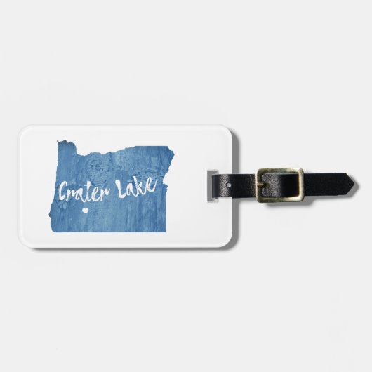 クレーターレイクナショナルパークオレゴンウッドグレイン ラゲッジタグ (正面横)