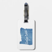 クレーターレイクナショナルパークオレゴンウッドグレイン ラゲッジタグ (裏面縦)