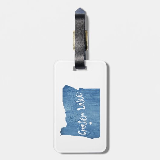 クレーターレイクナショナルパークオレゴンウッドグレイン ラゲッジタグ (裏面縦)