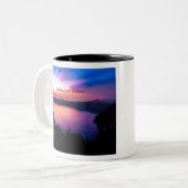 クレーターレイクナショナルパークオレゴンサンセット ツートーンマグカップ (正面左)
