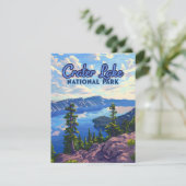 クレーターレイクナショナルパークオレゴンレトロカード (スタンド正面)