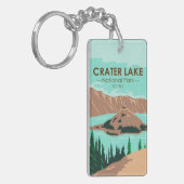 クレーターレイクナショナルパークオレゴンヴィンテージ キーホルダー (正面左)