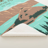 クレーターレイクナショナルパークオレゴンヴィンテージ シェルパブランケット (3/4)