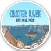クレーターレイクナショナルパークオレゴンヴィンテージ シール (正面)