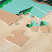 クレーターレイクナショナルパークオレゴンヴィンテージ ジグソーパズル (側面)