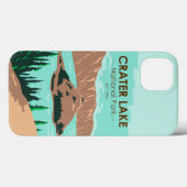 クレーターレイクナショナルパークオレゴンヴィンテージ Case-Mate iPhoneケース (裏面 (横))