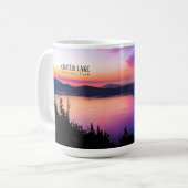 クレーターレイクナショナルパークオレゴン州サンセットコーヒー コーヒーマグカップ (正面左)