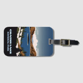 クレーターレイクナショナルパークオレゴン雪 ラゲッジタグ (正面横)