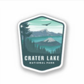 クレーターレイクナショナルパークオレゴン |ダイカットのシール シール (正面)