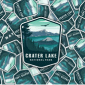 クレーターレイクナショナルパークオレゴン |ダイカットのシール シール