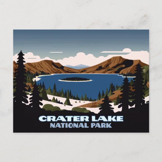 クレーターレイクナショナルパークオレゴン ポストカード (正面)