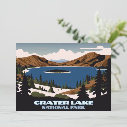 クレーターレイクナショナルパークオレゴン 招待状 (スタンド正面)