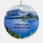 クレーターレイクナショナルパーククリスマスツリーオーナメント セラミックオーナメント (裏面)