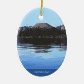 クレーターレイクナショナルパーククリスマスツリーオーナメント セラミックオーナメント (正面)