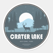 クレーターレイクナショナルパークディアー ラウンドシール (正面)