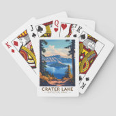 クレーターレイクナショナルパークトラベルアートヴィンテージ トランプ (裏面)
