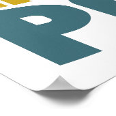 クレーターレイクナショナルパークレトロウェーブ ポスター (角)