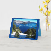 クレーターレイクハッピーバースデー カード (黄色い花)