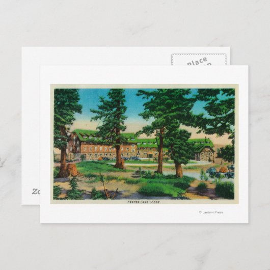 クレーターレイクロッジとオールドパインズクレーターレイク、または ポストカード (正面/裏面)