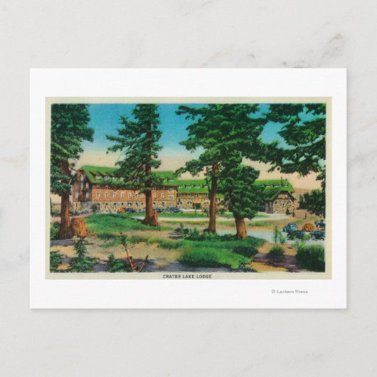 クレーターレイクロッジとオールドパインズクレーターレイク、または ポストカード (正面)