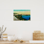 クレーターレイクロッジオーバールッキング湖 ポスター (キッチン)