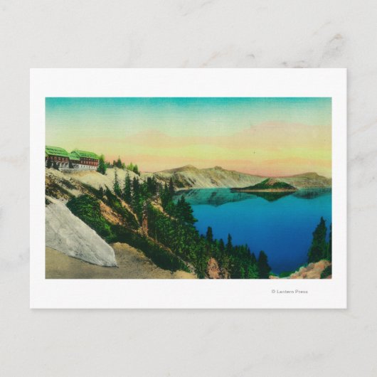 クレーターレイクロッジオーバールッキング湖 ポストカード (正面)