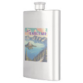 クレーターレイクヴィンテージポスター フラスク (左)