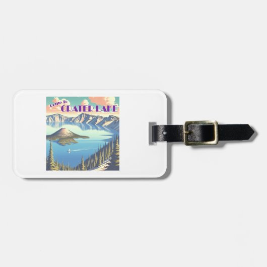 クレーターレイクヴィンテージポスター ラゲッジタグ (正面横)