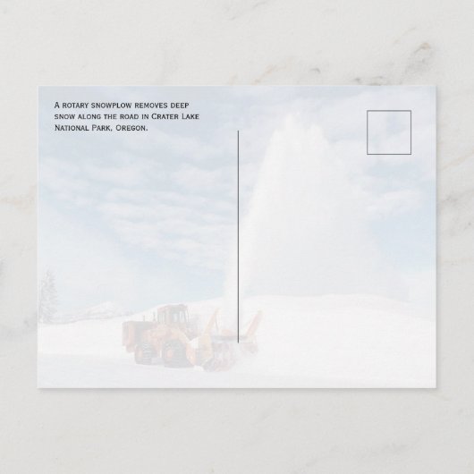 クレーターレイク国立公園のスノーフロークリアリング道路 ポストカード (裏面)