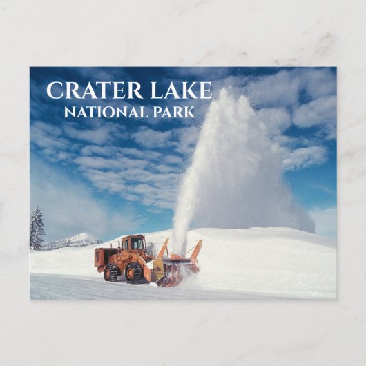 クレーターレイク国立公園のスノーフロークリアリング道路 ポストカード (正面)