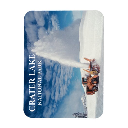 クレーターレイク国立公園のスノーフロークリアリング道路 マグネット (縦)