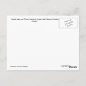 クレーターレイク国立公園はがき ポストカード (裏面)