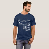 クレーターレイク国立公園アートイラスト Tシャツ (正面フル)