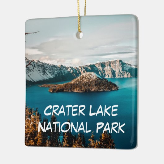 クレーターレイク国立公園クリスマスオーナメント セラミックオーナメント (左)