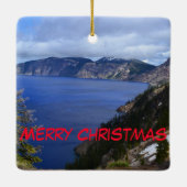 クレーターレイク国立公園クリスマスオーナメント セラミックオーナメント (裏面)