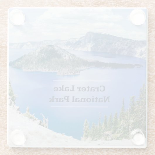 クレーターレイク国立公園土産ガラスコースター ガラスコースター (裏面)