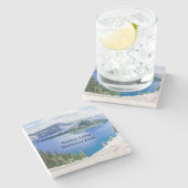 クレーターレイク国立公園土産コースター ストーンコースター (横)