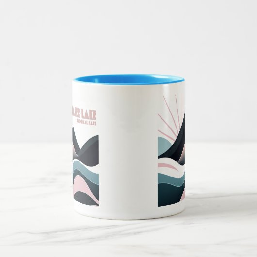 クレーターレイク国立公園着色ヒルズ ツートーンマグカップ (中央)