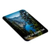 クレーターレイク国立公園風光明媚な山の写真 マグネット (右側)