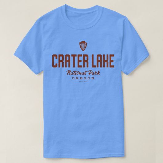 クレーターレイク国立公園1902矢頭茶 Tシャツ (デザイン正面)