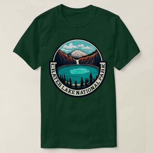 クレーターレイク国立公園 Tシャツ (デザイン正面)