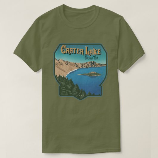 クレーターレイク国立公園 Tシャツ (デザイン正面)