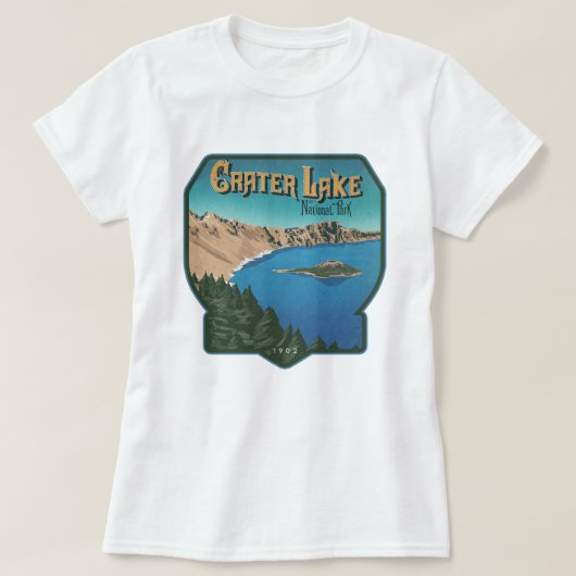クレーターレイク国立公園 Tシャツ (デザイン正面)