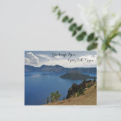 クレーター湖からの挨拶 ポストカード (スタンド正面)